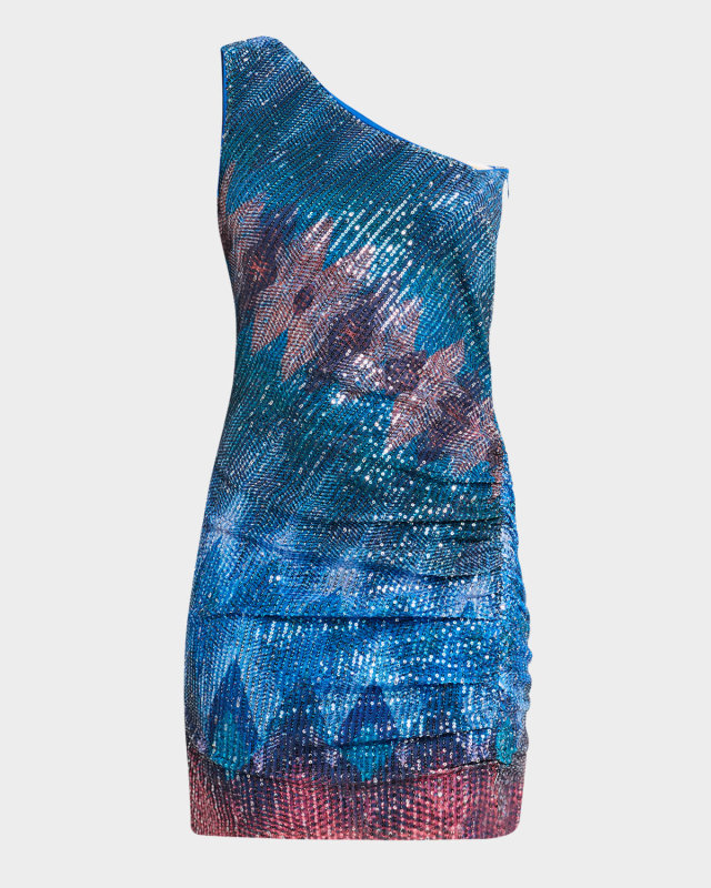 Kathreen Embellished Chevron Mini Dress